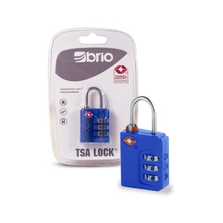 Candado para Valija con Combinación Brio para Viaje AZUL