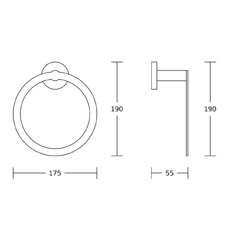 Toallero Aro De Zinc Cromada 000