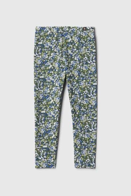Calza Estampada Toddler Niña Tonal Blue Floral