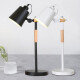Pack X 2 Lampara Escritorio Portátil Nórdica Metal Y Madera Blanco