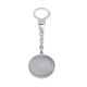 Llavero Plata 925 ,Medalla Redonda Empavonada Llavero Plata 925 ,Medalla Redonda Empavonada