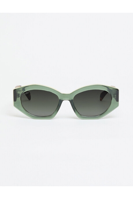Tiwi Colette -611 Crystal Green-beige Top Line With Green Gradient Lenses
