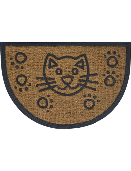 FELPUDO COCO/GOMA SEMICIRCULO 40x60CM H.1CM GATO FELPUDO COCO/GOMA SEMICIRCULO 40x60CM H.1CM GATO
