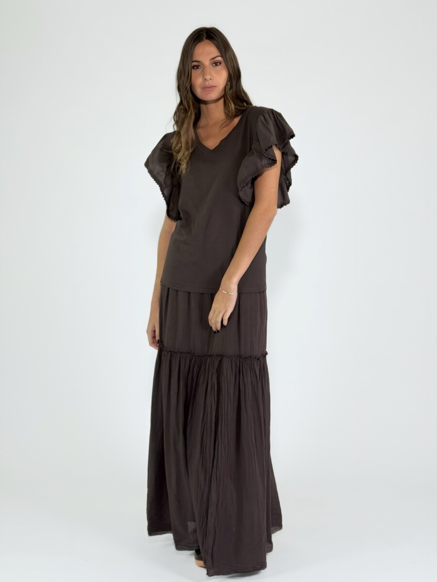 POLLERA MONTERROSSO - CHOCOLATE 