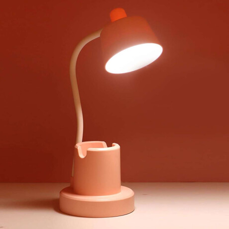 Lámpara veladora de escritorio con portalápices Rosado