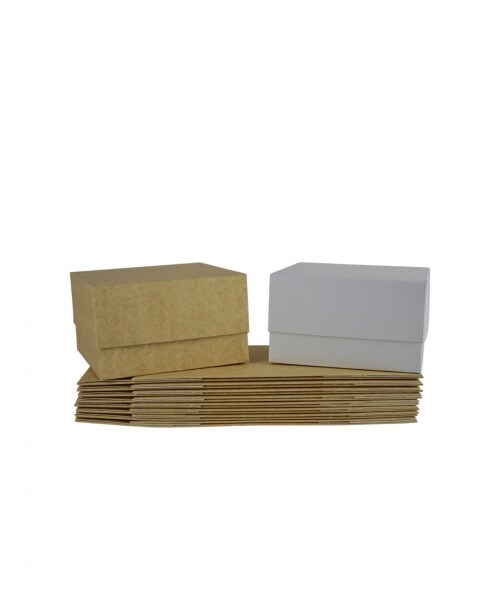 Pack x 20 unid - caja 06 eco 15x16x9 cm. REVERSIBLE BLANCO MADERA