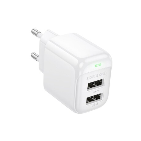 Cargador Pared Ficha 2 Usb Carga Rapida 12w Blanco Borofone Cargador Pared Ficha 2 Usb Carga Rapida 12w Blanco Borofone