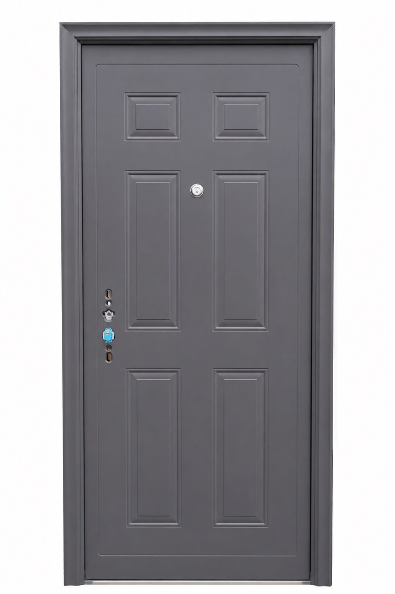 Puerta semi blindada grafito oscuro derecha (0.85x2.05m) 