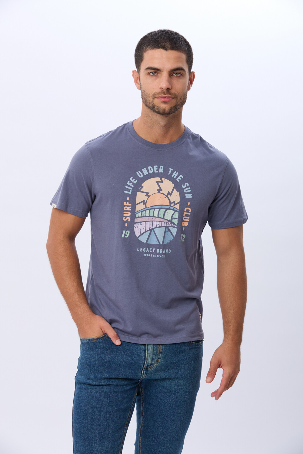 REMERA ESTAMPADA DE ALGODÓN Indigo