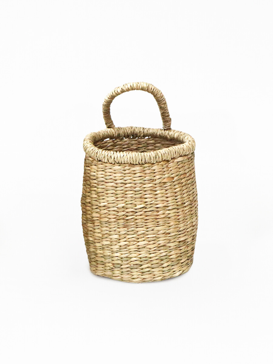 CANASTO CON ASA CENTRAL - MARRON 