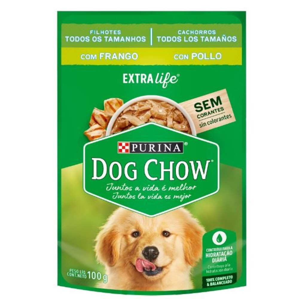 ALIMENTO HÚMEDO DOG CHOW CACHORROS TROZOS DE POLLO 100G ALIMENTO HÚMEDO DOG CHOW CACHORROS TROZOS DE POLLO 100G