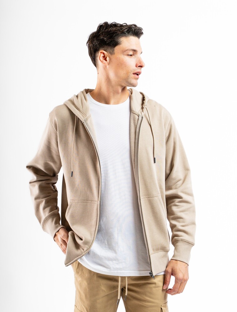 Canguro de Felpa Oversized con Cierre Tostado