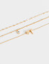 Collares Cortos De inicial Collar Corto De Inicial "t" - Dorado