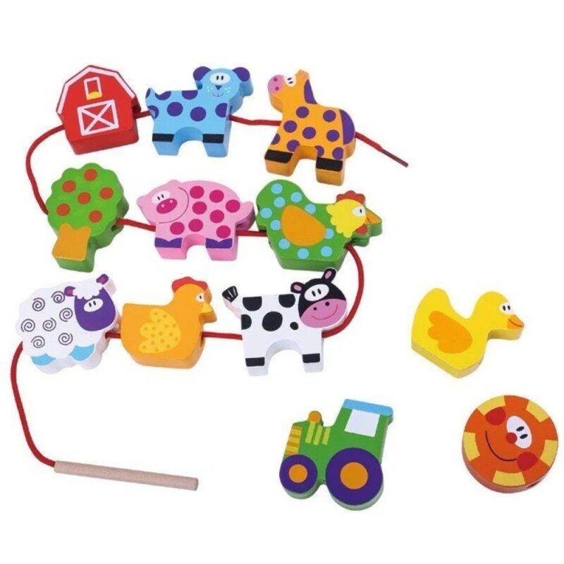 Juguete de enhebrar granja Juguete De Enhebrar Granja