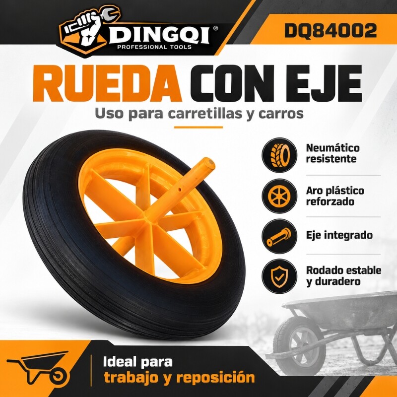 DINGQI RUEDA SOLIDA DE GOMA PU 16x4-8 PULGADAS Dingqi Rueda Solida De Goma Pu 16x4-8 Pulgadas