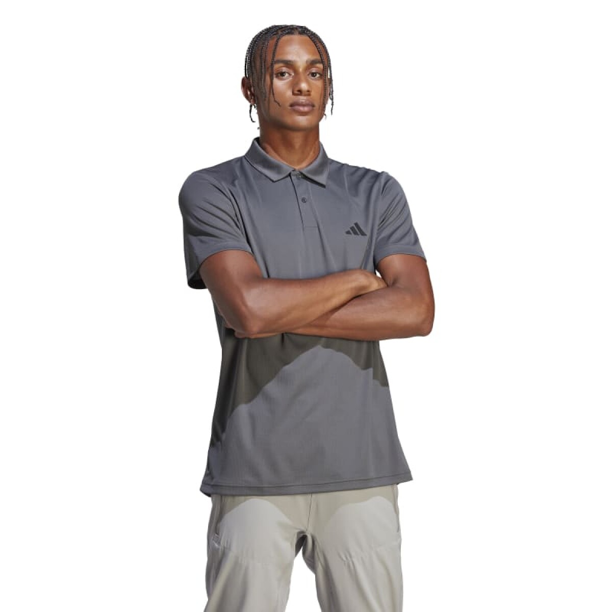 Remera Adidas Polo Train Essentials - Gris 