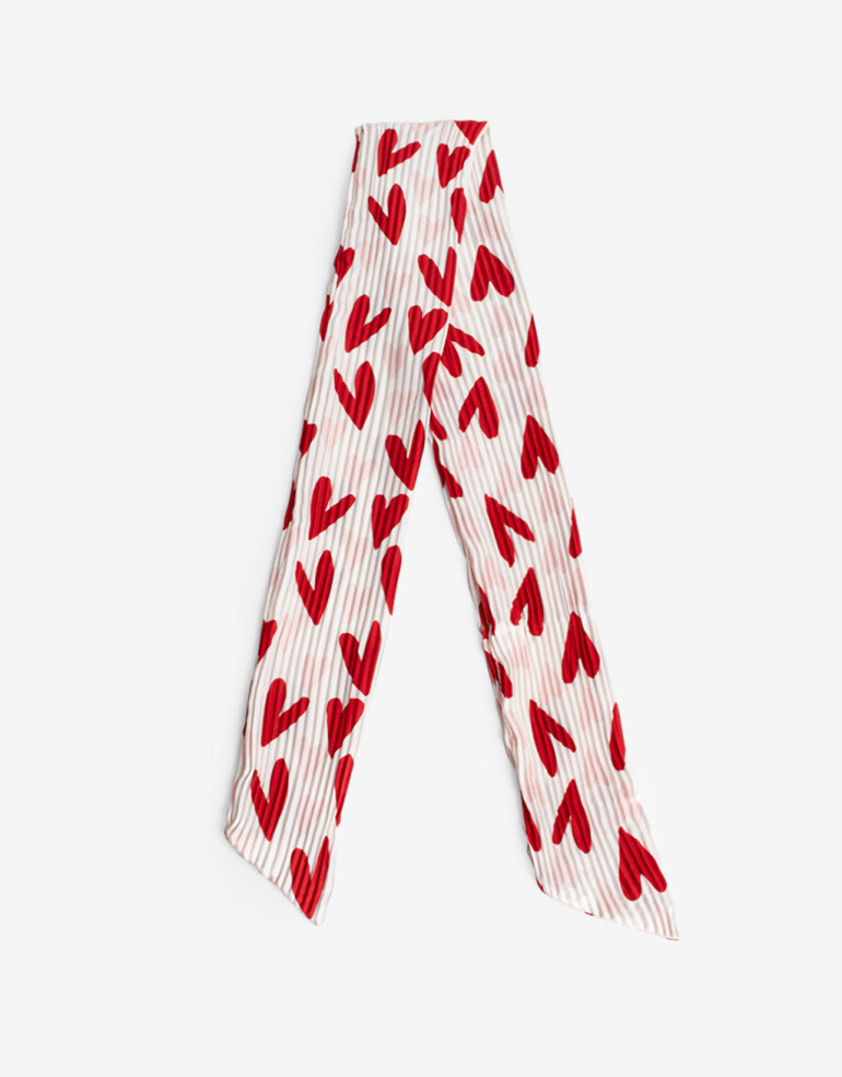 Vinchas Textiles Estampados Vincha Textil Plisada Corazones - Estampado Geometrico