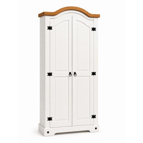 Ropero Corona 2 Puertas Linea Mexicana Blanco/Caramelo Ropero Corona 2 Puertas Linea Mexicana Blanco/Caramelo