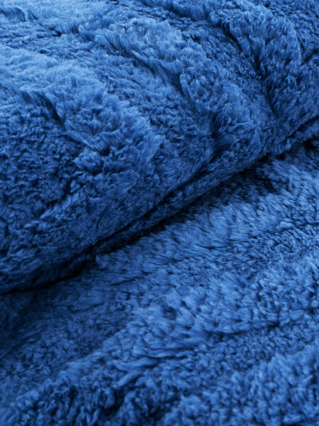 PIE DE CAMA DAMERO AZUL OSCURO