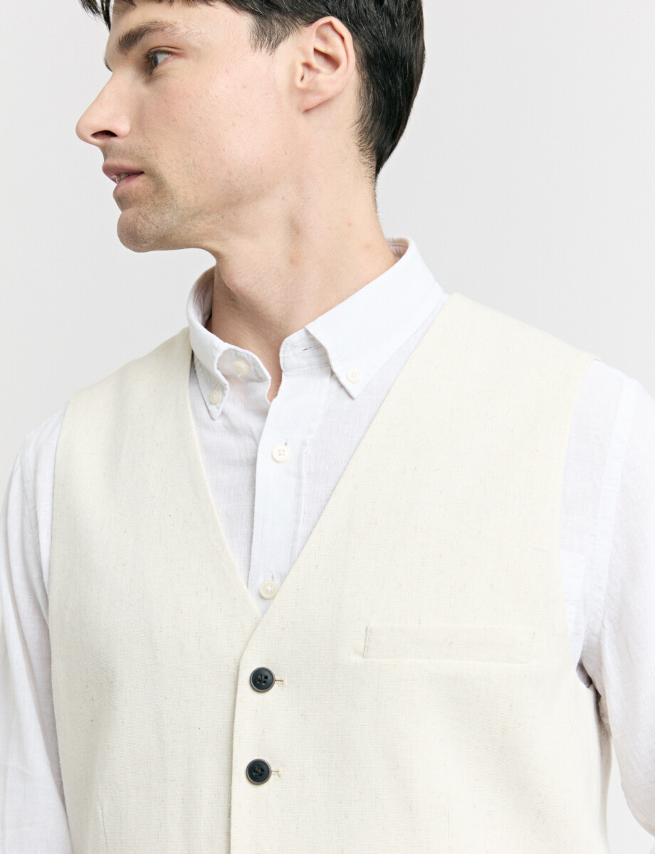 470637 CHALECO HARRINGTON LABEL Natural