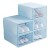 Caja Organizadora Zapatos Zapatera 12 Unidades Caja Apilable Color Variante Celeste