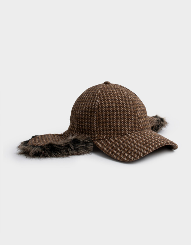 Caps Gorra Pelo Sintético - Estampado Escoces