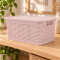 Caja simil ratán 7,5 lts ROSADO