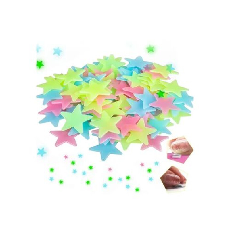 Figuras Adhesivas Estrellas Brillan en la Oscuridad Figuras Adhesivas Estrellas Brillan En La Oscuridad