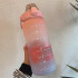 Botella De Agua Deportiva 2 L Diseño Motivacional Medidas Variante Color Rosa