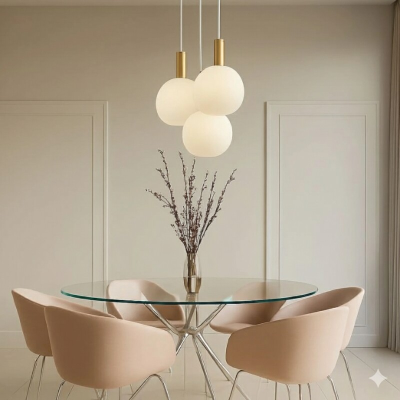 ARTEFACTO COLGANTE DECORATIVO PIREO Luminaria Colgante Pireo Medium Blanca ø 25 cm