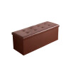 Puff Baúl Lumax Plegable 75x38 cm Organizador Living Dormitorio Marron