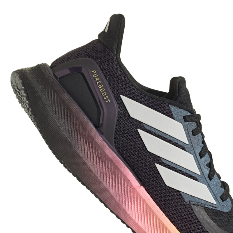 Championes de Hombre Adidas Pureboost 5 Negro - Violeta - Blanco