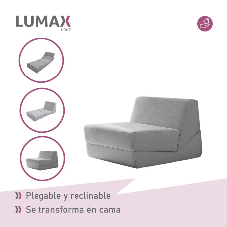 Sillón Sofá Plegable Lumax Modelo Lahti en caja Compactado Gris