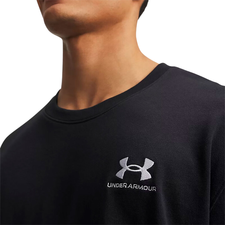 Remera de Hombre Under Armour Logo Heavyweight Short Sleeve Negro