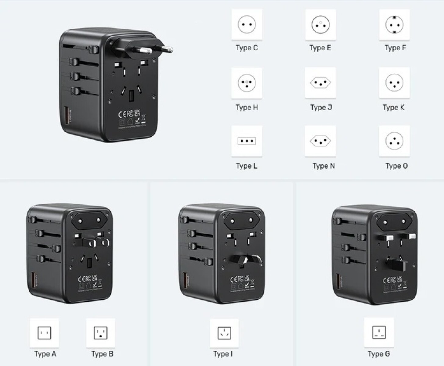 Cargador / Adaptador Universal Unitek 65W 