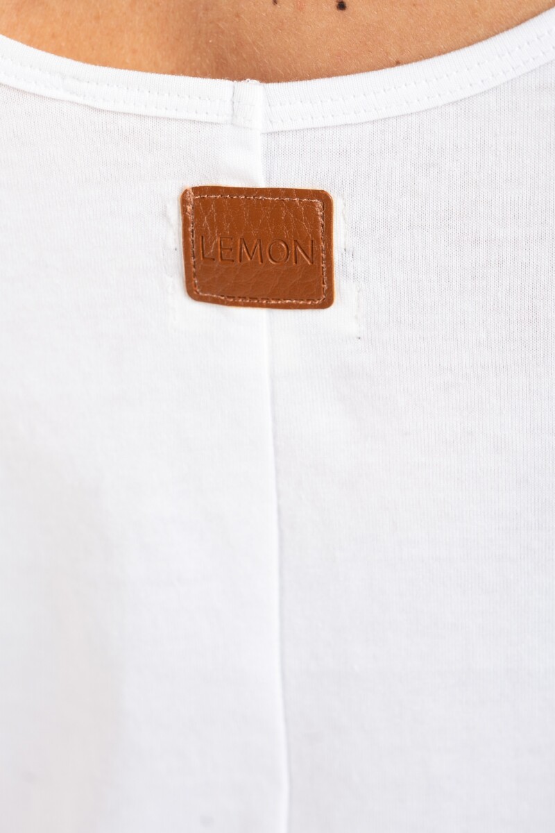 Musculosa Algodón Peinado Blanco