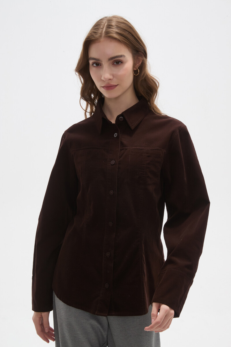 Camisa Ravika - Chocolate 