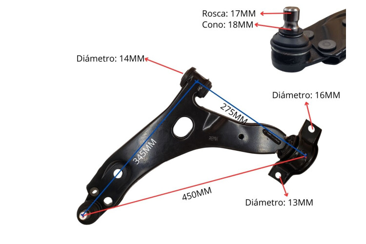 Parilla De Suspension Delantera Ford Focus 98-05 Der Parilla De Suspension Delantera Ford Focus 98-05 Der