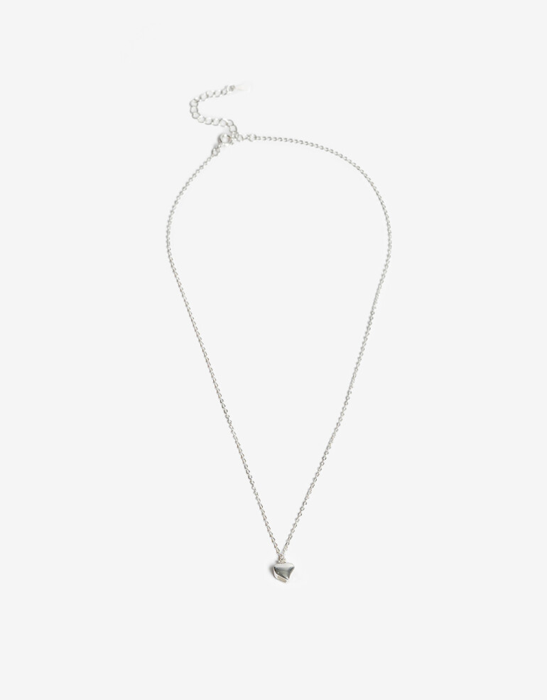 Cadena Corta con Dije Metal Cadena Corazón Plata 925 - Plateado
