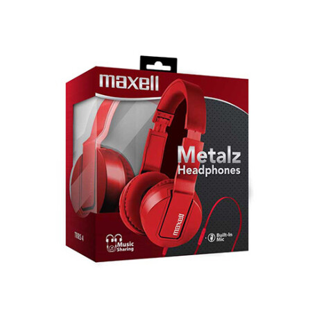 Auriculares Maxell SMS-10 Solid Metalz ROJO