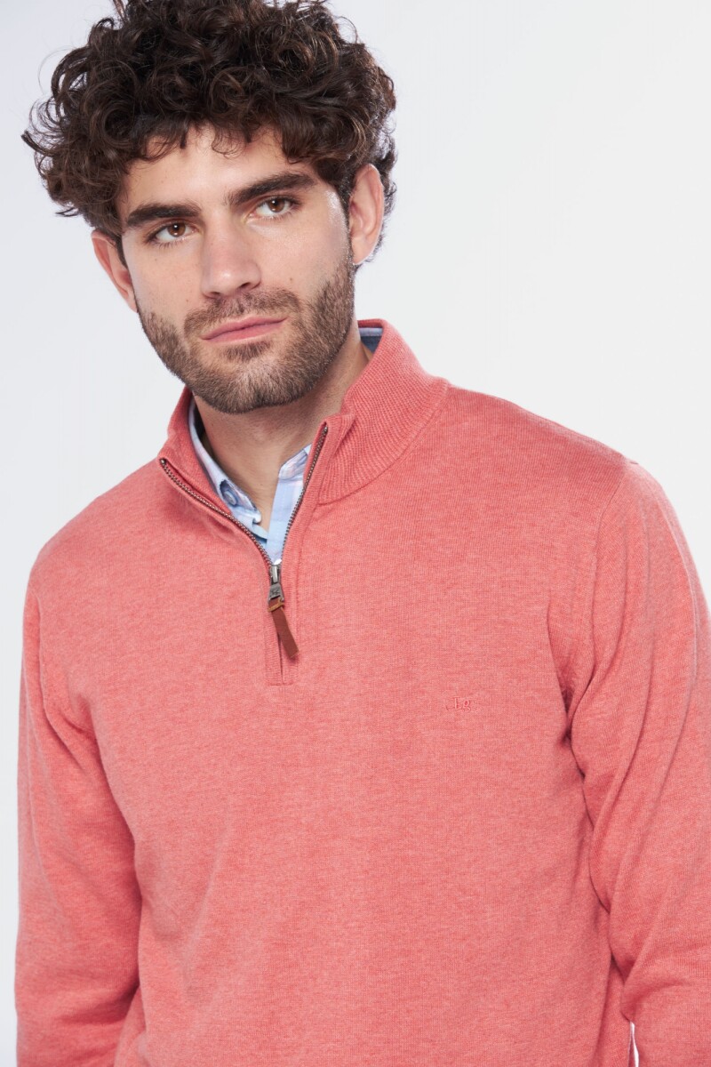 BUZO TEJIDO DE ALGODÓN - Coral 
