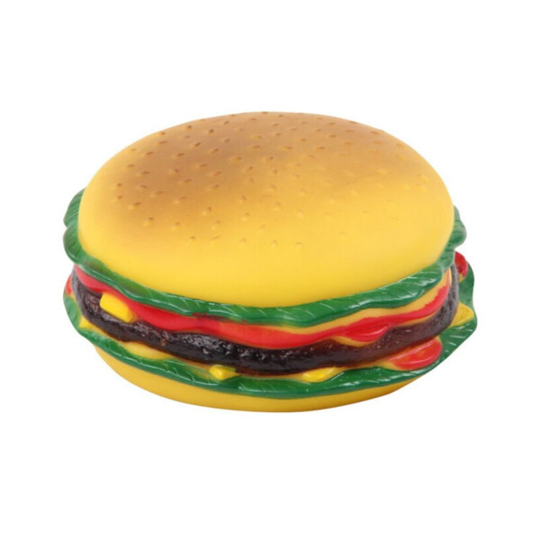 Juguete Para Perro Mascotas Hamburguesa Gigante Con Chifle Color Variante Naranja