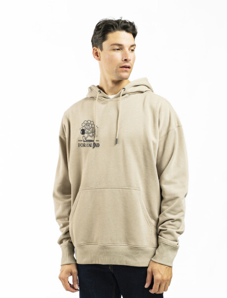 Canguro Estampado de Felpa Oversized California Beige Forum