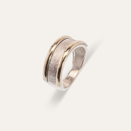 Anillo Arenas Fino - Plata y Oro Anillo Arenas Fino - Plata y Oro