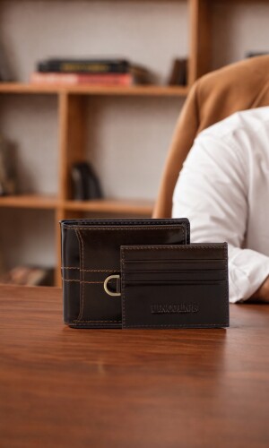 BILLETERA CUERO AQUILES CAOBA