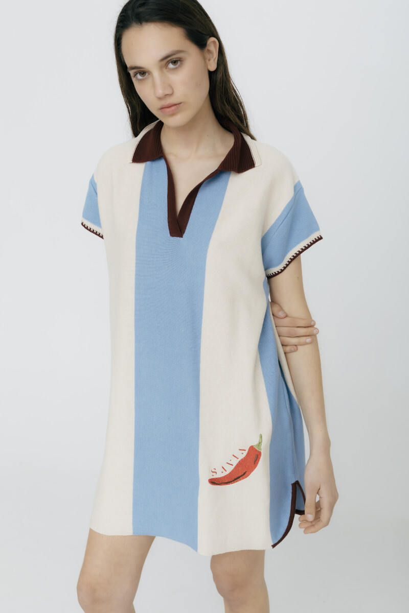 PRE VENTA VESTIDO CHILLI - Celeste 