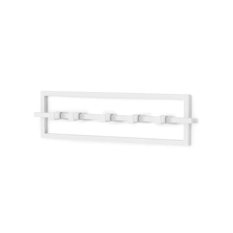 Perchero de pared 5 ganchos Blanco