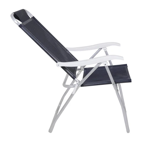 Silla Plegable de Aluminio 4 Posición GRIS