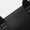 Shopper Oak En Efecto Cuero Graneado Negro