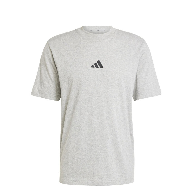 Remera de Hombre Adidas Essentials Logo Gris - Negro
